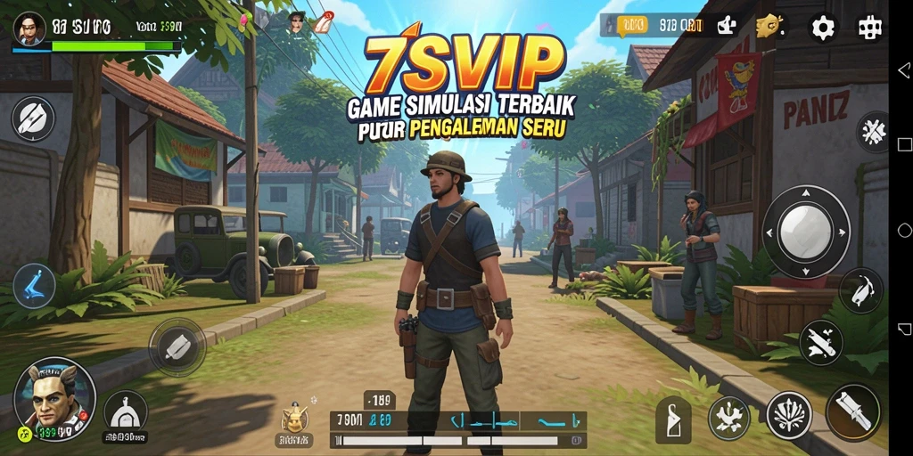 Tampilan gameplay seru dari 7SVIP dalam simulasi kehidupan.