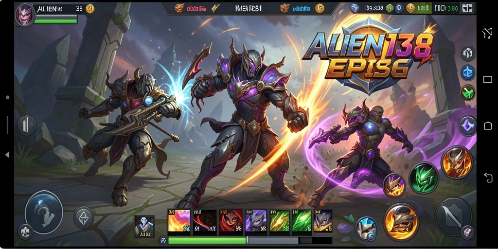 Tampilan gameplay seru ALIEN138 dalam aksi MOBA.