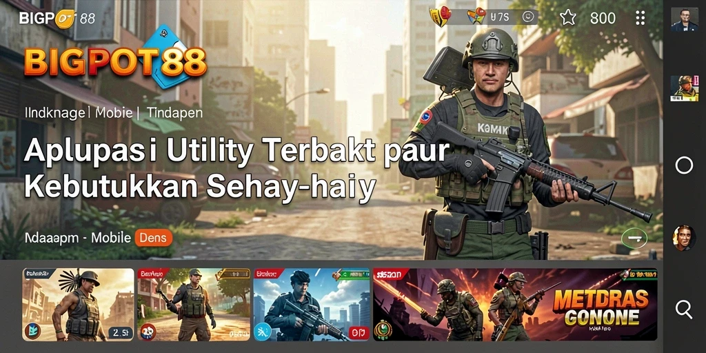 Tampilan antarmuka utama BIGPOT88 yang sederhana dan fungsional.