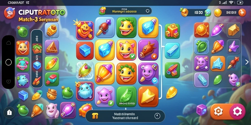 Tampilan gameplay seru dari game Match-3 CIPUTRATOTO.