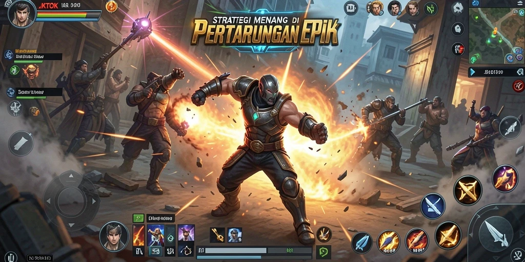 Tampilan gameplay strategis dari JKTOK yang menantang
