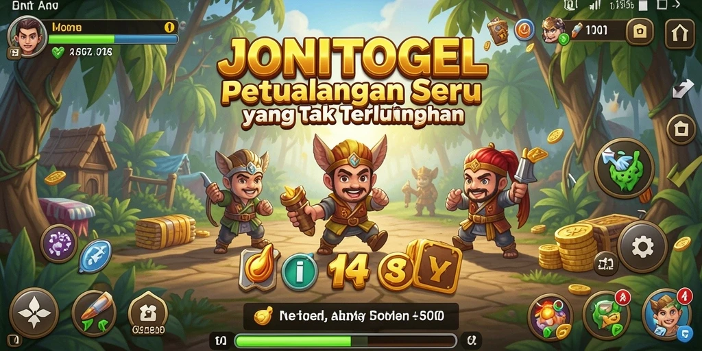 Tampilan menawan dari gameplay petualangan JONITOGEL dengan karakter yang dinamis.