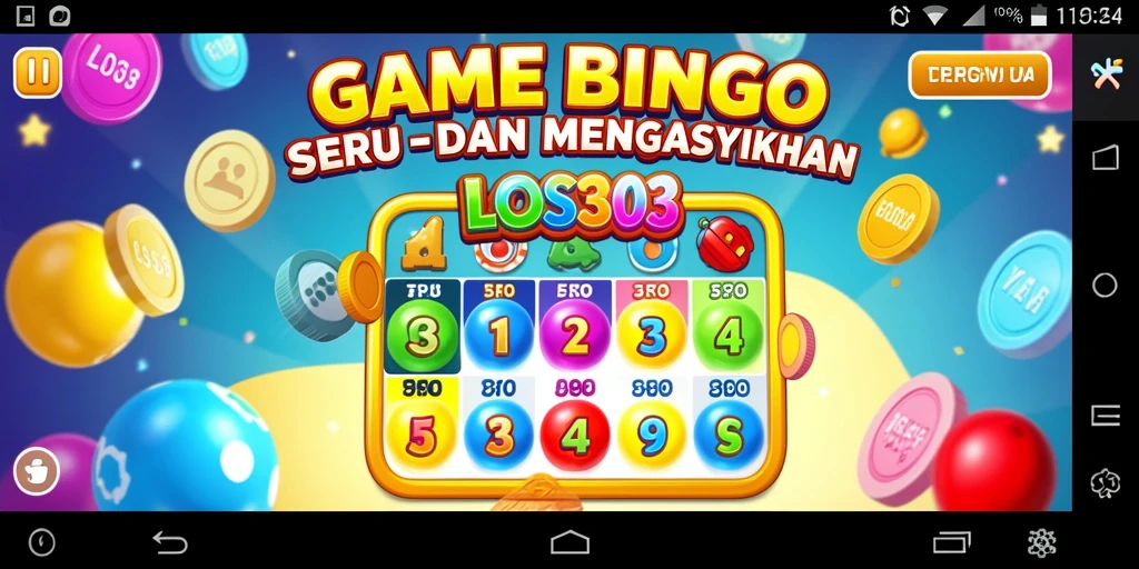 Tampilan gameplay seru LOS303 dengan fitur Bingo yang unik.