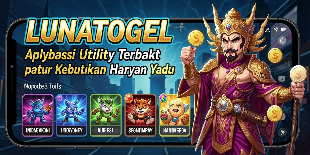 Screenshot utama LUNATOGEL menampilkan antarmuka aplikasi yang user-friendly.