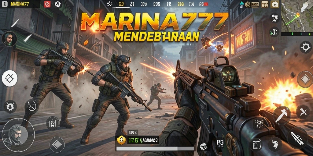 Screenshot dari gameplay FPS MARINA77 yang mendebarkan dan seru.