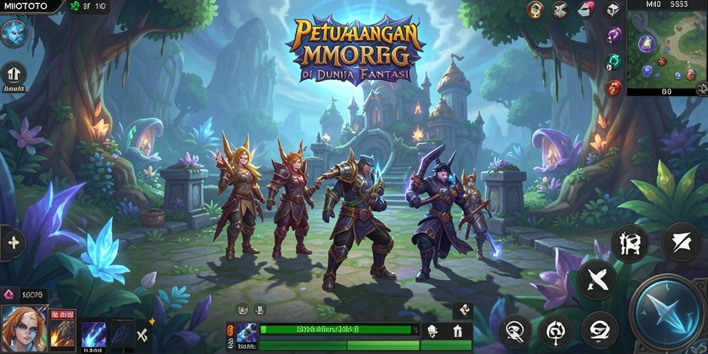 Screenshot MIOTOTO menampilkan aksi petualangan seru dalam MMORPG.