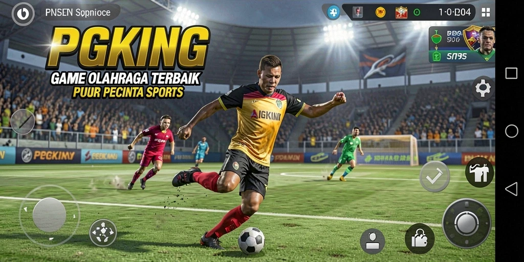 Tampilan gameplay PGKING menampilkan aksi olahraga seru dan interaktif.