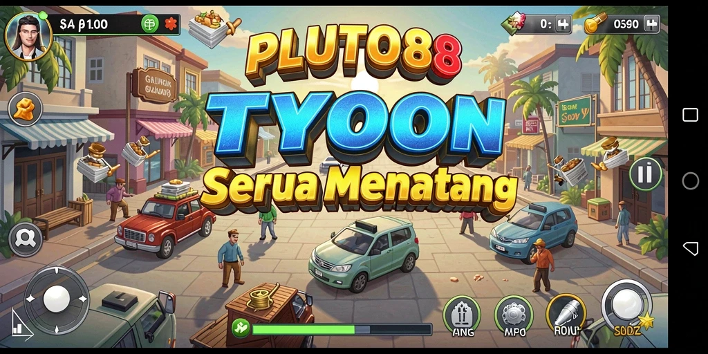 Tampilan gameplay menarik dari PLUTO88 yang menampilkan aksi Tycoon.