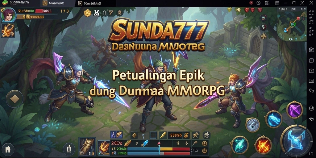 Tampilan gameplay SUNDA777 dengan aksi seru di dunia MMORPG.