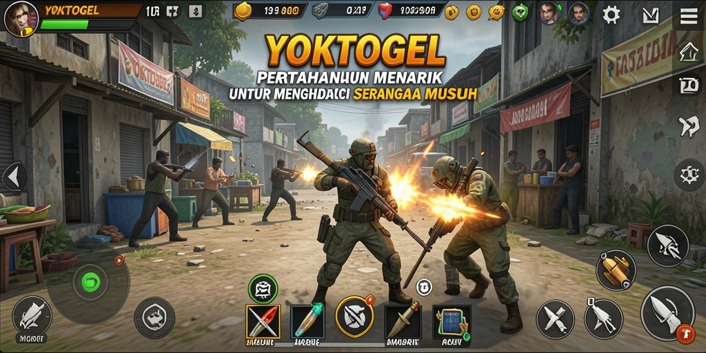 Tangkapan layar YOKTOGEL menunjukkan intensitas serangan Tower Defense.