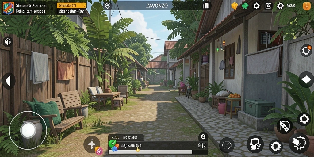 Tampilan gameplay ZAVONZO yang menakjubkan dan interaktif.